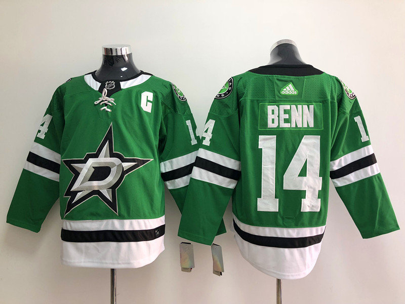 Men's Dallas Stars Jamie Benn #14 Kelly Green Home Breakaway Jersey